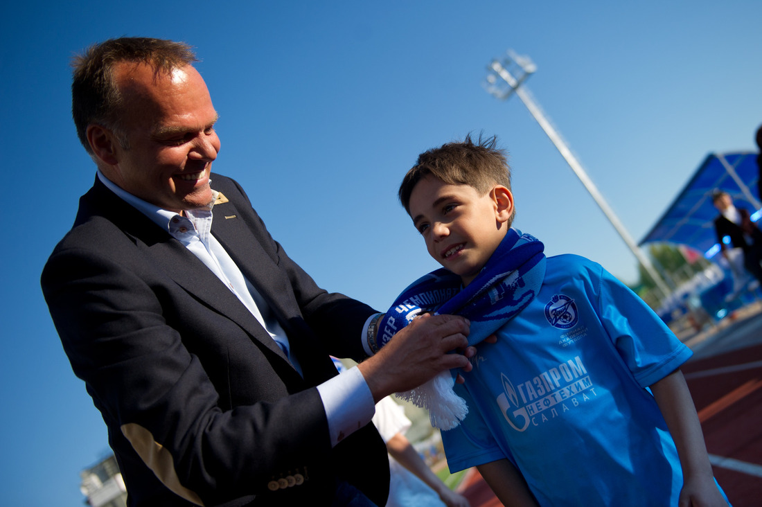 Henk van Stee, FC Zenit Academy Director, at Salavat affiliate opening ceremony